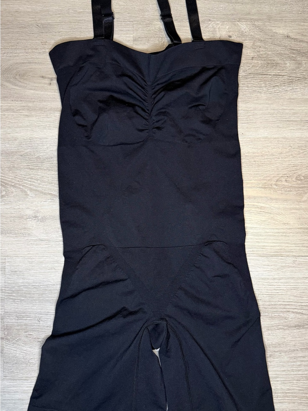 Black Shapewear Bodysuit with Adjustable Straps